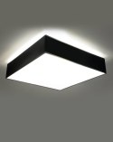 NOWOCZESNY CZARNY PLAFON, KWADRAT 45 cm SALON, E27
