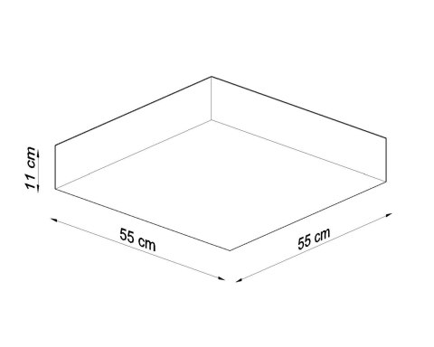 NOWOCZESNY BIAŁY PLAFON, KWADRAT 55 cm, SALON, E27 NOWOCZESNY BIAŁY PLAFON, KWADRAT 55 cm, SALON, E27