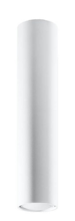 NOWOCZESNY BIAŁY PLAFON, METAL, GU10, RURKA 40 CM