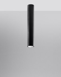 NOWOCZESNY CZARNY PLAFON, METAL, GU10, RURKA 40 CM