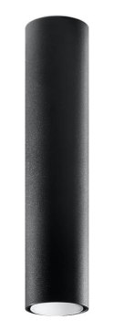 NOWOCZESNY CZARNY PLAFON, METAL, GU10, RURKA 40 CM
