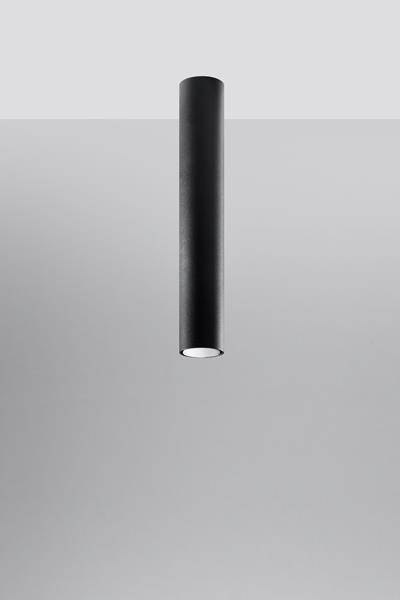 NOWOCZESNY CZARNY PLAFON, METAL, GU10, RURKA 40 CM NOWOCZESNY CZARNY PLAFON, METAL, GU10, RURKA 40 CM