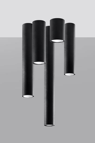 NOWOCZESNY CZARNY PLAFON, METAL, GU10, RURKA 40 CM NOWOCZESNY CZARNY PLAFON, METAL, GU10, RURKA 40 CM