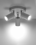 NOWOCZESNA BIAŁA LAMPA, REGULOWANY SPOT, 3 x GU10