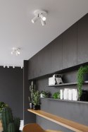 NOWOCZESNA BIAŁA LAMPA, REGULOWANY SPOT, 3 x GU10