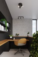 NOWOCZESNA CZARNA LAMPA, REGULOWANY SPOT, 3 x GU10