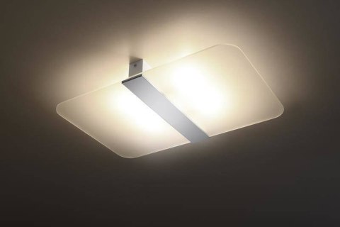 PLAFON AZALIA, BIAŁE SZKŁO, STAL, PROSTOKĄT, SALON PLAFON AZALIA, BIAŁE SZKŁO, STAL, PROSTOKĄT, SALON