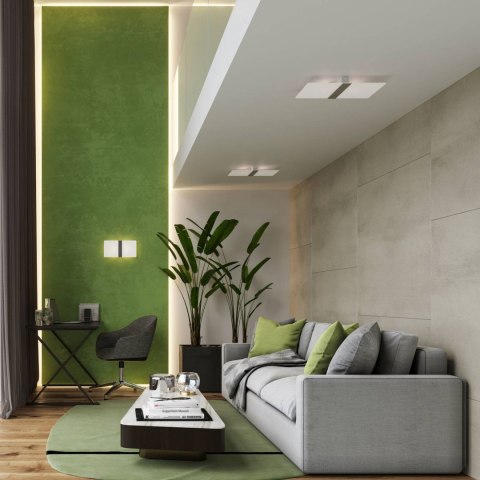 PLAFON AZALIA, BIAŁE SZKŁO, STAL, PROSTOKĄT, SALON PLAFON AZALIA, BIAŁE SZKŁO, STAL, PROSTOKĄT, SALON