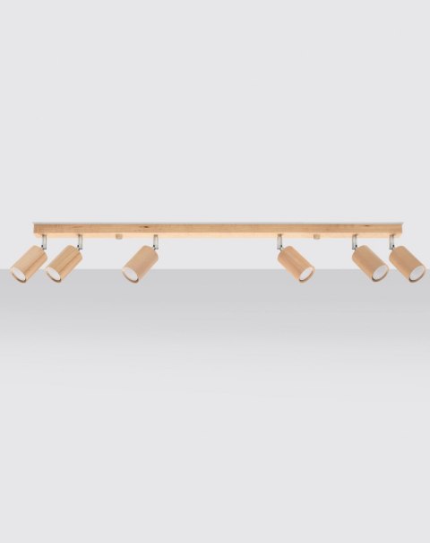 DREWNIANY PLAFON BERG, 6 REGULOWANYCH LAMP, SPOT DREWNIANY PLAFON BERG, 6 REGULOWANYCH LAMP, SPOT