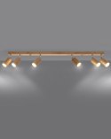 DREWNIANY PLAFON BERG, 6 REGULOWANYCH LAMP, SPOT