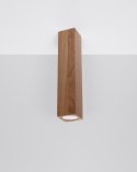 DREWNIANA LAMPA, KWADRAT, 30 CM, LOFT, PLAFON