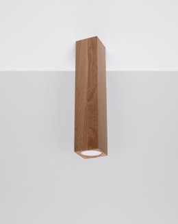 DREWNIANA LAMPA, KWADRAT, 30 CM, LOFT, PLAFON