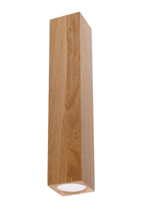 DREWNIANA LAMPA, KWADRAT, 30 CM, LOFT, PLAFON