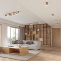 DREWNIANA LAMPA, KWADRAT, 30 CM, LOFT, PLAFON