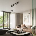 NOWOCZESNA LAMPA, SPOT, CZARNA, CHROM, 2 x GU10