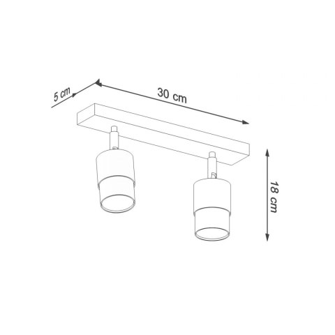 NOWOCZESNA LAMPA, SPOT, CZARNA, CHROM, 2 x GU10 NOWOCZESNA LAMPA, SPOT, CZARNA, CHROM, 2 x GU10
