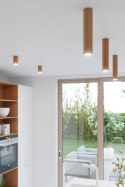 DREWNIANA LAMPA NATURALNA, DĄB, 30CM, PLAFON, GU10