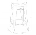 METALOWY HOKER LOFT ARTPRO - CZERWONY, INDUSTRIALNY STOŁEK BAROWY