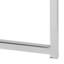 OKRĄGŁY SZKLANY STOLIK CROSS, CHROMOWANY METAL