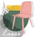 SKANDYNAWSKIE NOWOCZESNE KRZESŁO - ROSSE, CZARNE, DO SALONU, JADALNI, LOFT