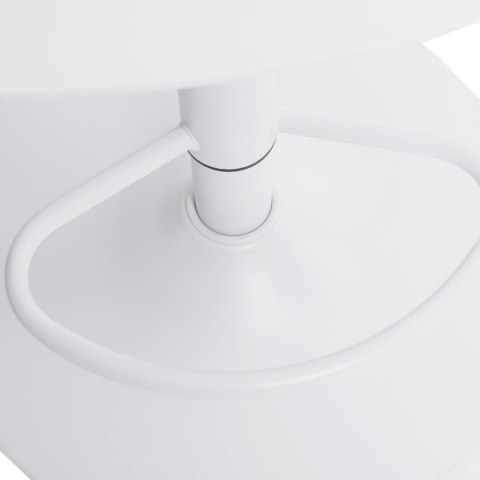 BIAŁY HOKER Z OPARCIEM, REGULOWANY, OBROTOWY, METALOWY, DO KUCHNI, DO WYSPY