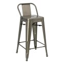 METALOWY HOKER LOFT ARTPRO Z OPARCIEM, INDUSTRIALNY, DO KUCHNI 67 CM