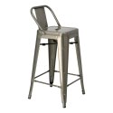 METALOWY HOKER LOFT ARTPRO Z OPARCIEM, INDUSTRIALNY, DO KUCHNI 67 CM