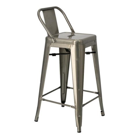 METALOWY HOKER LOFT ARTPRO Z OPARCIEM, INDUSTRIALNY, DO KUCHNI 67 CM