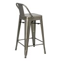 METALOWY HOKER LOFT ARTPRO Z OPARCIEM, INDUSTRIALNY, DO KUCHNI 67 CM