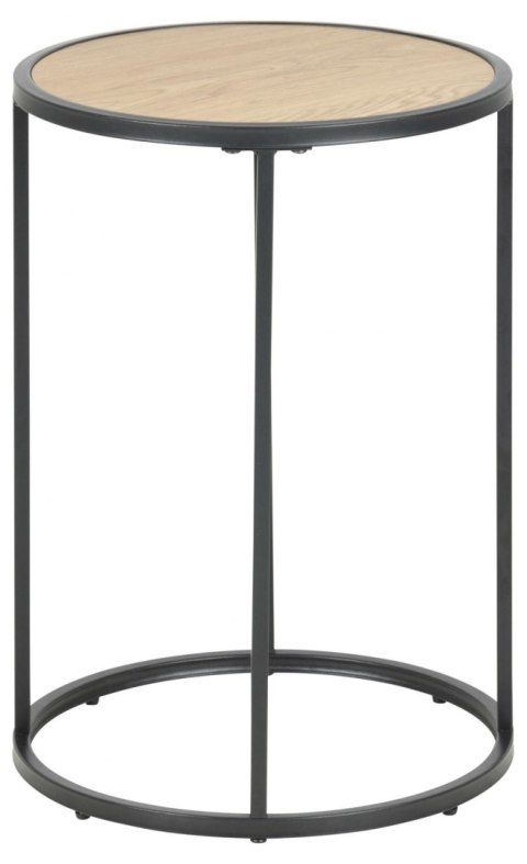 Stolik DENMARK Dąb okrągły 40x40, LOFT, METALOWY Stolik DENMARK Dąb okrągły 40x40, LOFT, METALOWY
