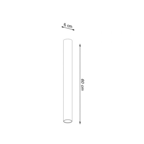 NOWOCZESNY CZARNY PLAFON, METAL, GU10, RURKA 60 CM NOWOCZESNY CZARNY PLAFON, METAL, GU10, RURKA 60 CM