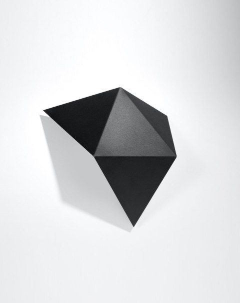FUTURYSTYCZNY CZARNY KINKIET SOLIDO, TRÓJKĄT, METAL, 3D FUTURYSTYCZNY CZARNY KINKIET SOLIDO, TRÓJKĄT, METAL, 3D