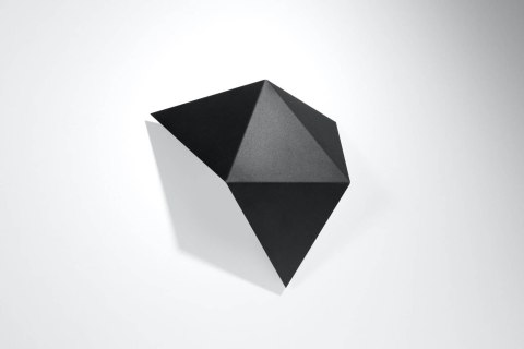 FUTURYSTYCZNY CZARNY KINKIET SOLIDO, TRÓJKĄT, METAL, 3D FUTURYSTYCZNY CZARNY KINKIET SOLIDO, TRÓJKĄT, METAL, 3D