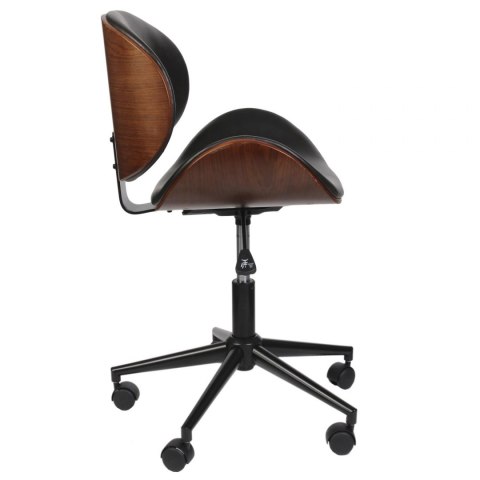 ELEGANCKI FOTEL BIUROWY, DREWNIANY, NATURALNA SKÓRA, METALOWY, NA KÓŁKACH ELEGANCKI FOTEL BIUROWY, DREWNIANY, NATURALNA SKÓRA, METALOWY, NA KÓŁKACH