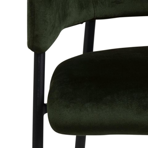 CIEMNE ZIELONE KRZESŁO GLAMOUR, DO JADALNI, Z PODŁOKIETNIKAMI, TAPICEROWANE CIEMNE ZIELONE KRZESŁO GLAMOUR, DO JADALNI, Z PODŁOKIETNIKAMI, TAPICEROWANE