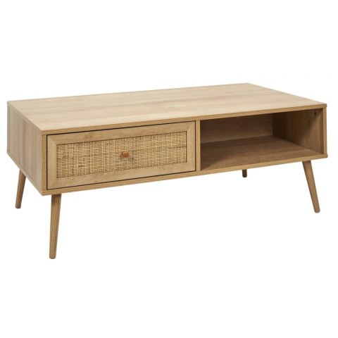 DREWNIANY STOLIK KAWOWY, PÓŁKA, SZUFLADA, BOHO DREWNIANY STOLIK KAWOWY, PÓŁKA, SZUFLADA, BOHO
