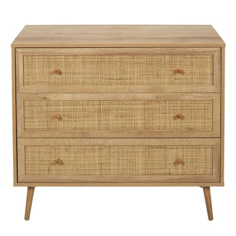 KOMODA BOHO, PLECIONKA, NATURALNA, DO SALONU, 3 SZUFLADY, RATTAN, DĄB KOMODA BOHO, PLECIONKA, NATURALNA, DO SALONU, 3 SZUFLADY, RATTAN, DĄB