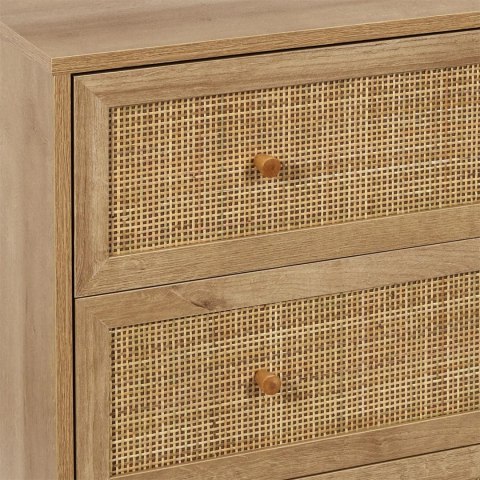 KOMODA BOHO, PLECIONKA, NATURALNA, DO SALONU, 3 SZUFLADY, RATTAN, DĄB KOMODA BOHO, PLECIONKA, NATURALNA, DO SALONU, 3 SZUFLADY, RATTAN, DĄB