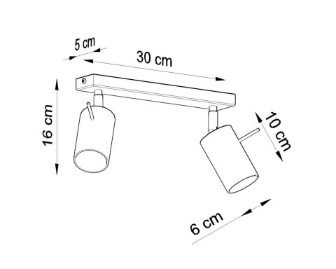 BIAŁA LAMPA SUFITOWA, NOWOCZESNA, PLAFON, REGULOWANY SPOT, 2 x GU10, 45 CM BIAŁA LAMPA SUFITOWA, NOWOCZESNA, PLAFON, REGULOWANY SPOT, 2 x GU10, 45 CM