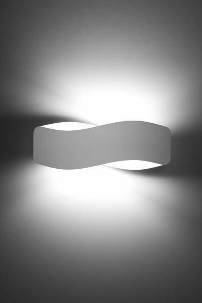 ASYMETRYCZNY POZIOMY KINKIET, BIAŁY, 40 cm, LAMPA ASYMETRYCZNY POZIOMY KINKIET, BIAŁY, 40 cm, LAMPA