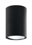 METALOWY CZARNY PLAFON, PROSTY, WĄSKI, DO SALONU, GU10, NOWOCZESNY, 10 CM