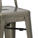 METALOWY HOKER LOFT ARTPRO Z OPARCIEM, INDUSTRIALNY, DO KUCHNI 67 CM
