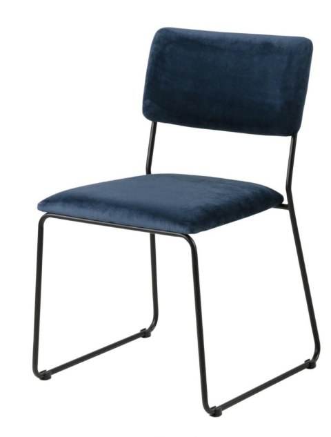 NIEBIESKIE ELEGANCKIE KRZESŁO - OPERA, METAL, TAPICEROWANE,WELUR, PŁOZY NIEBIESKIE ELEGANCKIE KRZESŁO - OPERA, METAL, TAPICEROWANE,WELUR, PŁOZY