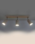 DREWNIANY PLAFON BERG, 3 REGULOWANE LAMPY, SPOT