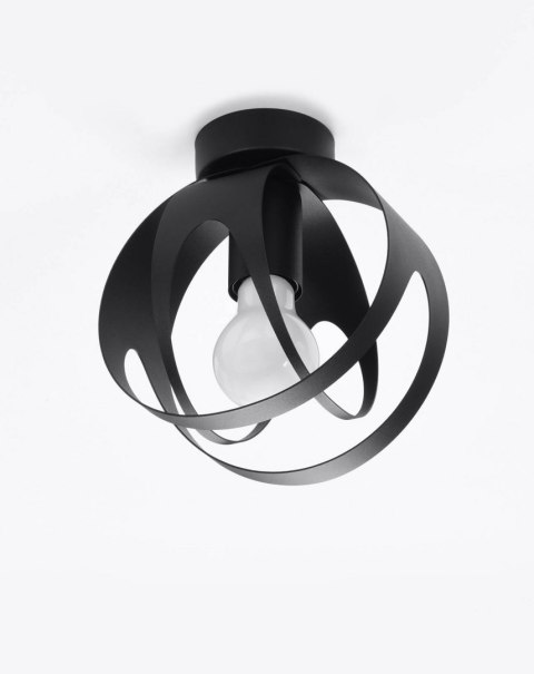 NOWOCZESNA CZARNA LAMPA, FUTURYSTYCZNA, PLAFON E27 NOWOCZESNA CZARNA LAMPA, FUTURYSTYCZNA, PLAFON E27