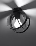 NOWOCZESNA CZARNA LAMPA, FUTURYSTYCZNA, PLAFON E27
