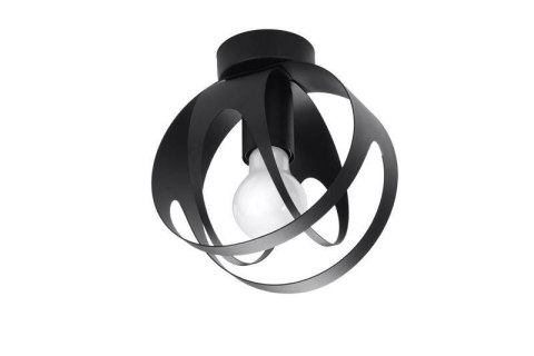 NOWOCZESNA CZARNA LAMPA, FUTURYSTYCZNA, PLAFON E27 NOWOCZESNA CZARNA LAMPA, FUTURYSTYCZNA, PLAFON E27