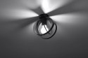 NOWOCZESNA CZARNA LAMPA, FUTURYSTYCZNA, PLAFON E27