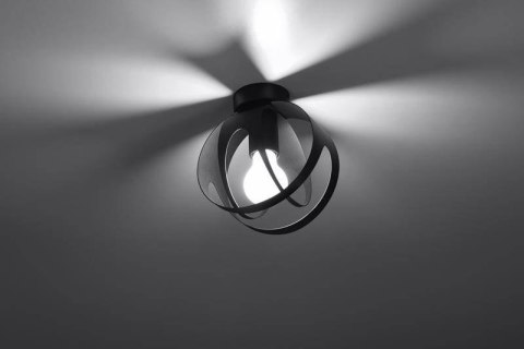 NOWOCZESNA CZARNA LAMPA, FUTURYSTYCZNA, PLAFON E27 NOWOCZESNA CZARNA LAMPA, FUTURYSTYCZNA, PLAFON E27