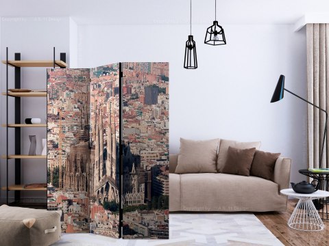 Parawan 3-częściowy - Serce Barcelony